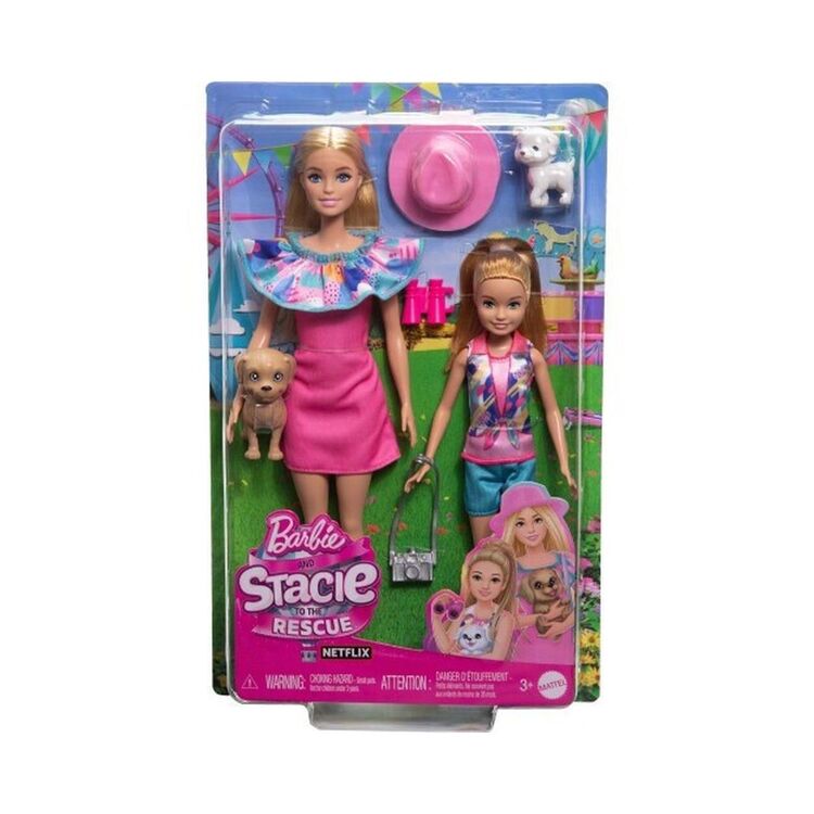 Product Mattel Barbie® &amp; Stacie To The Rescue - Doll Set with 2 Pet Dogs &amp; Accessories (HRM09) image