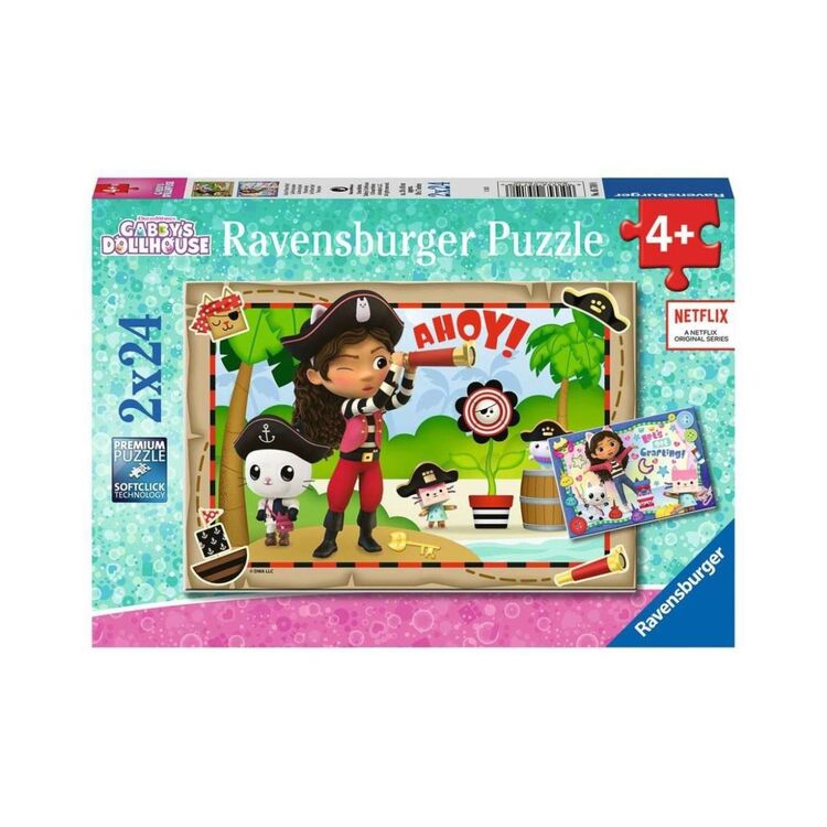Product Ravensburger Puzzle: Gabby's Dollhouse - Let's Pirate Party! (2x24pcs) (5710) image
