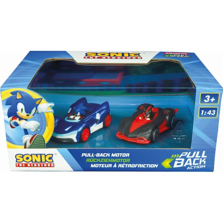 Product Carrera Pull Speed: Team Sonic Racing - Sonic vs. Shadow Twinpack Pull Back Motor - 1:43 (15813023) image