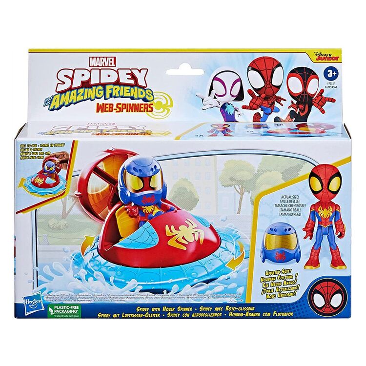 Product Hasbro Marvel: Spidey and his Amazing Friends - Web-Spinners - Spidey with Hover Spinner Vehicle (F7252) image