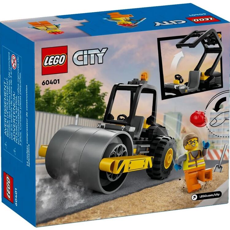 Product LEGO® City: Construction Steamroller Toy (60401) image