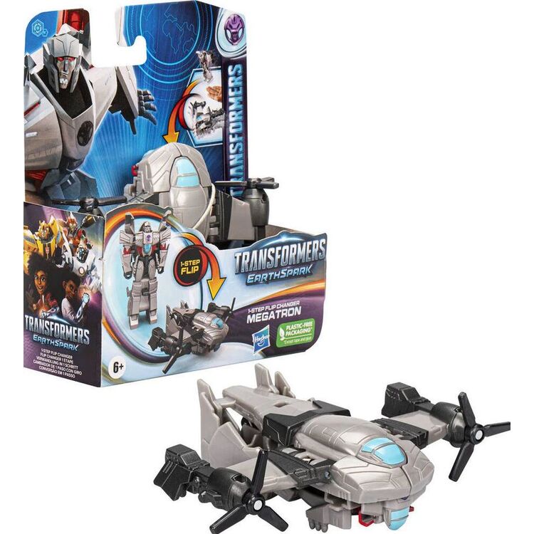 Product Hasbro Transformers: Earthspark 1-Step Flip Changer - Megatron Action Figure (F6720) image