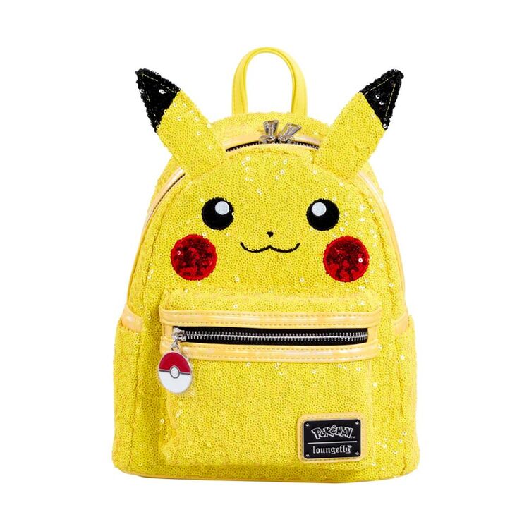 Product Loungefly Pokemon: World 1-1 Games Sequin Pikachu Cosplay Mini Backpack image