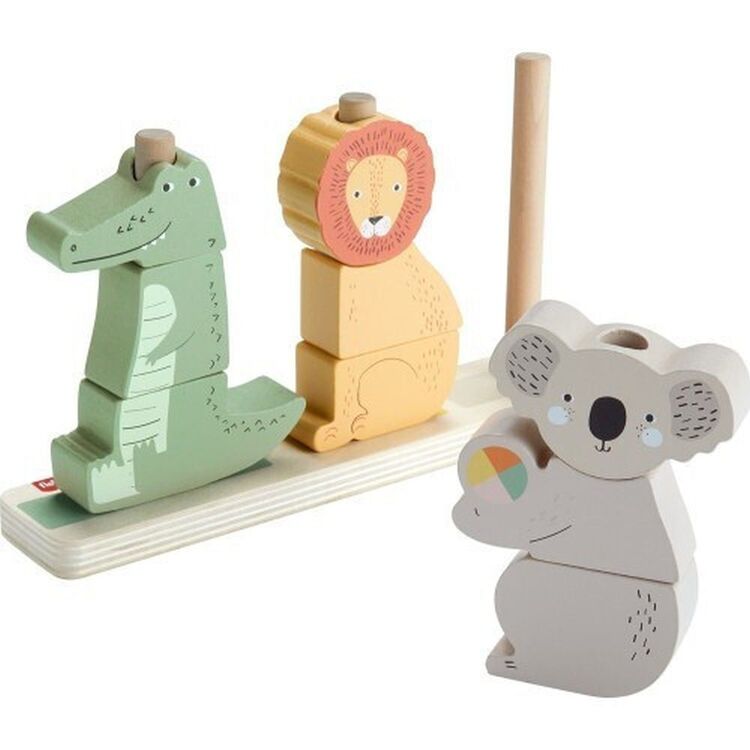 Product Βρεφικό Παιχνίδι Fischer-Price: Wooden Stack  Sort Animals (HXV04) image