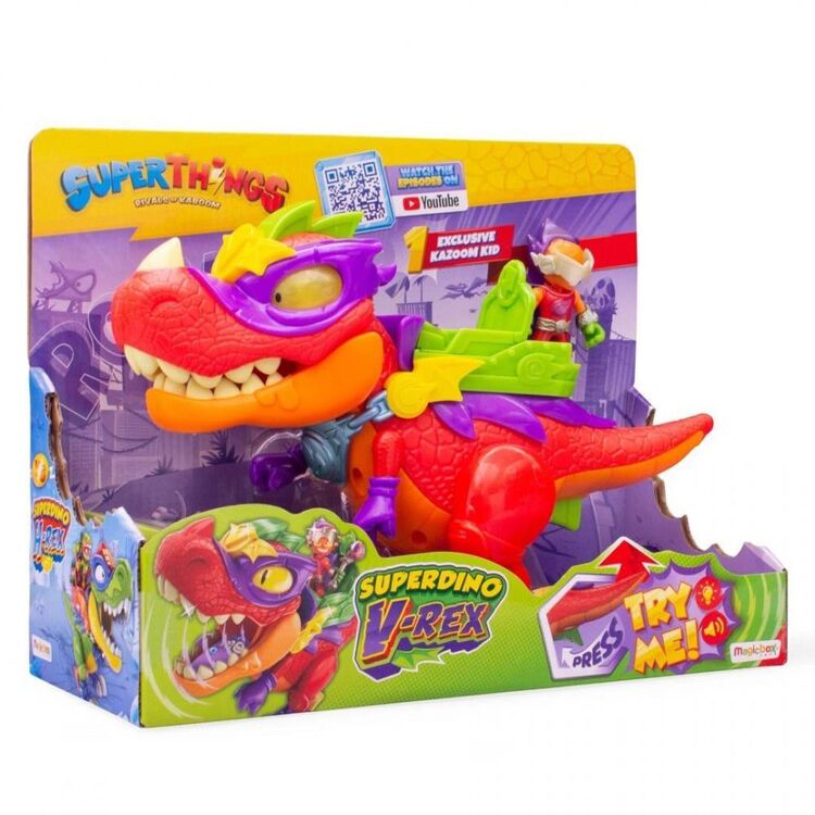 Product AS Superthings: Rivals of Kaboom - SuperDino V-Rex  Dinosaur with Kazoom Kid (1013-62117) image