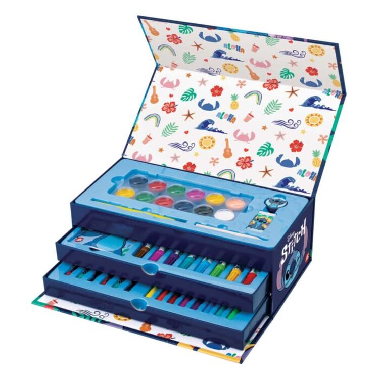 Product AS HappiHobbi: Ζωγραφική - Art Cases - Σετ Ζωγραφικής Σε Χάρτινο Βαλιτσάκι Stitch (1023-69007) image