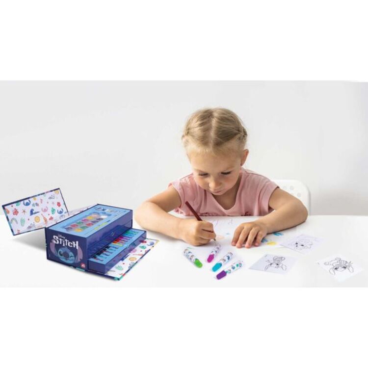 Product AS HappiHobbi: Ζωγραφική - Art Cases - Σετ Ζωγραφικής Σε Χάρτινο Βαλιτσάκι Stitch (1023-69007) image