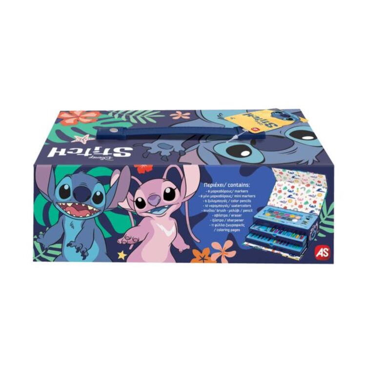Product AS HappiHobbi: Ζωγραφική - Art Cases - Σετ Ζωγραφικής Σε Χάρτινο Βαλιτσάκι Stitch (1023-69007) image