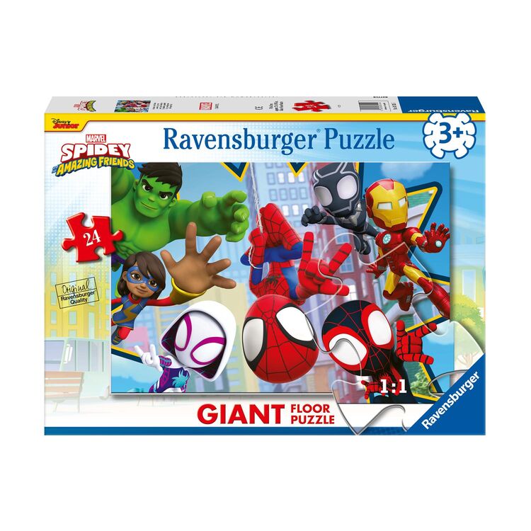 Product Παζλ Ravensburger Giant Floor Puzzle Marvel: Spidey and his Amazing Friends - An Amazing Team (24pcs) (31825) image