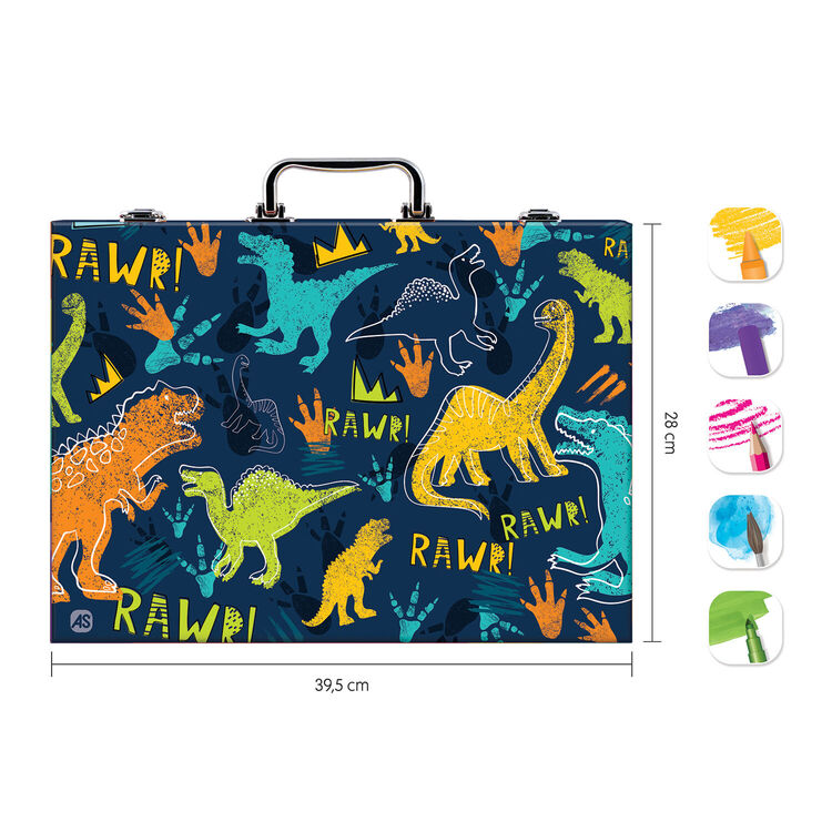 Product Σετ Ζωγραφικής AS Happihobbi: Art Case Deluxe - Dinosaur 100 Accessories (En) (1038-82059) image