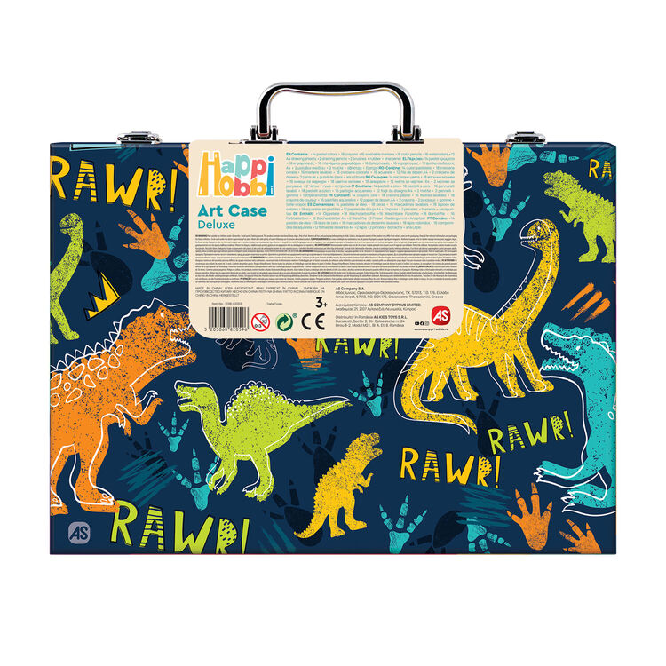 Product Σετ Ζωγραφικής AS Happihobbi: Art Case Deluxe - Dinosaur 100 Accessories (En) (1038-82059) image