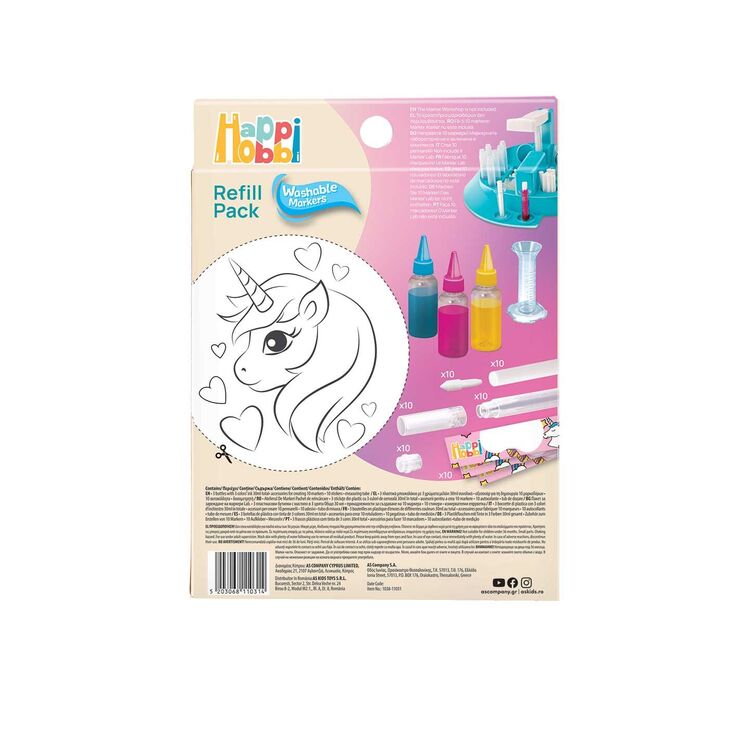 Product Μαρκαδόροι AS Happi Hobbi: First Steps With Crayons - Unicorn Refill Pack (1038-11031) image