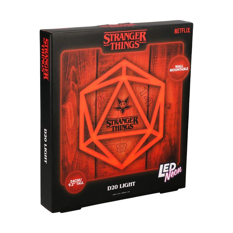 Product Paladone: Stranger Things 5 - D20 Wall Mountable LED Neon Light (PP14622STVN) image