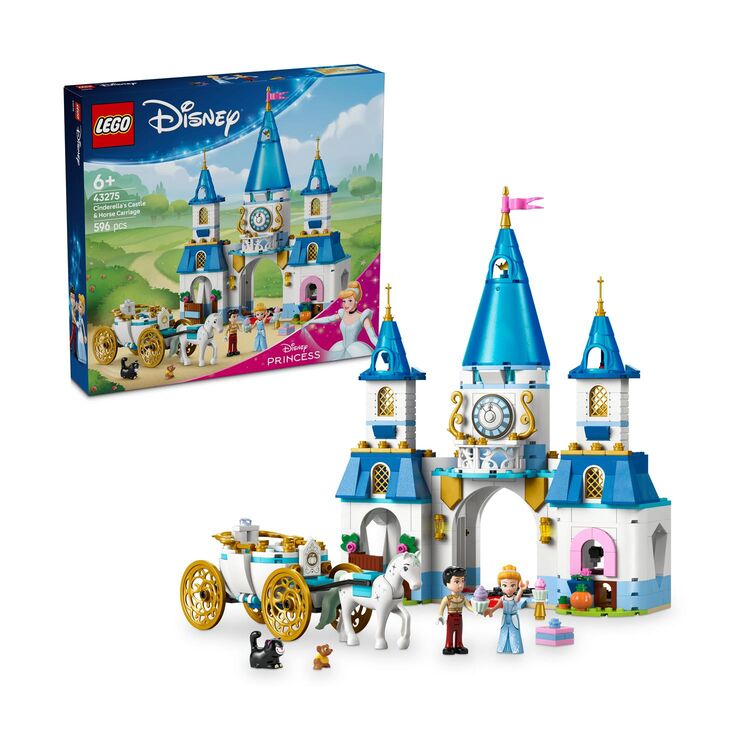 Product LEGO® Disney Princess: Το Κάστρο & η Άμαξα με Άλογα της Σταχτοπούτας (43275) image