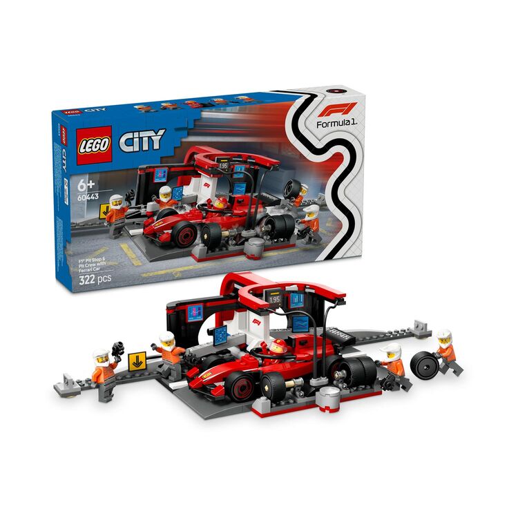 Product LEGO® City: Πιτ Στοπ F1® & Ομάδα Πιτ με Αυτοκίνητο Ferrari (60443) image