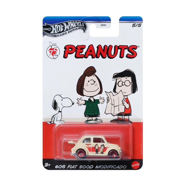 Product Mattel Hot Wheels: Silver Series Peanuts 75th - 60S Fiat 500D Modificado (JCB85) image