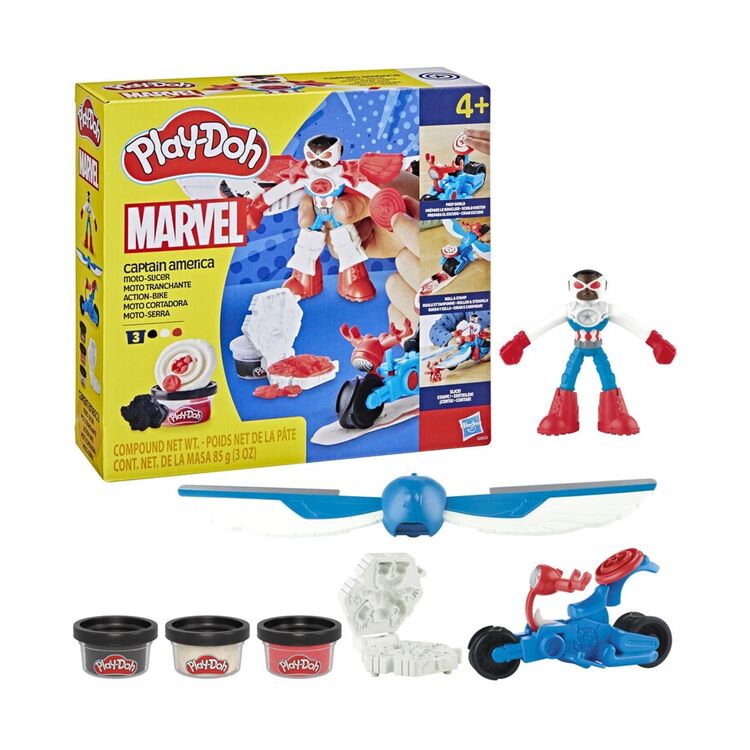 Product Πλαστελίνη Hasbro Play-Doh Marvel: Captain America - Moto-Slicer (G0555) image