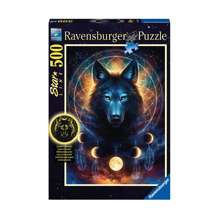 Product Παζλ Ravensburger Puzzle: Starline - Wolf (Glow in the Dark) (500 pcs) (12000442) image