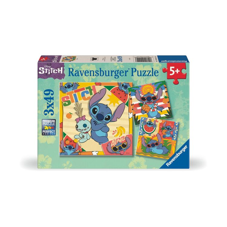 Product Ravensburger Disney Puzzle: Stitch - Aloha (3x49 pcs) (12004114) image