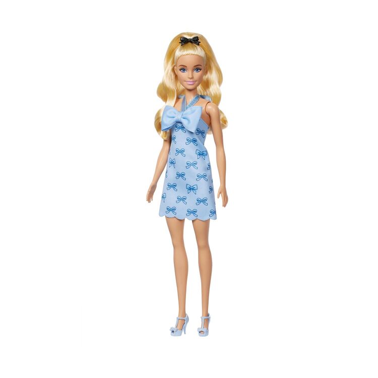 Product Mattel Barbie: Barbie Fashionistas Wavy Blonde Ponytail Wearing Blue Bow (HYT93) image