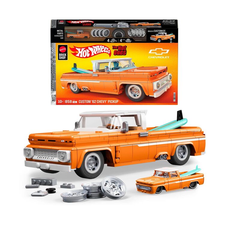 Product Τουβλάκια Mattel Hot Wheels: Elite Series Brick Shop - Chevrolet Custom '62 Chevy Pickup Vehicle (JFT20) image