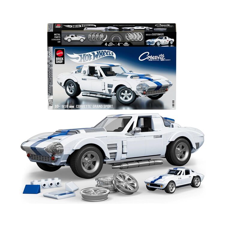 Product Mattel Hot Wheels: Elite Series Brick Shop - Corvette Grand Sport Vehicle (JGR31) image