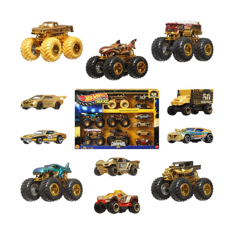 Product Mattel Hot Wheels: Monster Trucks - Bigfoot Trophy Champions Set of 12(JDW07) image