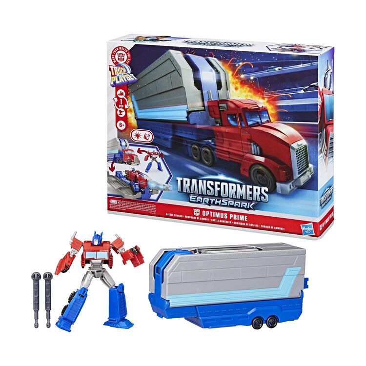 Product Φιγούρα Δράσης Hasbro Transformers Truck to Playset: Earthspark - Optimus Prime Battle Trailer (G0750) image