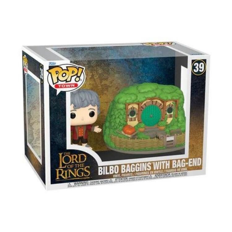 Product Funko Pop! Town: The Lord of the Rings - Bilbo Baggins with Bag-End image
