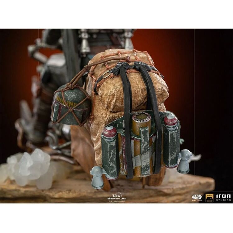 Product Iron Studios Deluxe: The Mandalorian - Mando on Speederbike Art Scale Statue (1/10) (LUCSWR48721-10) image