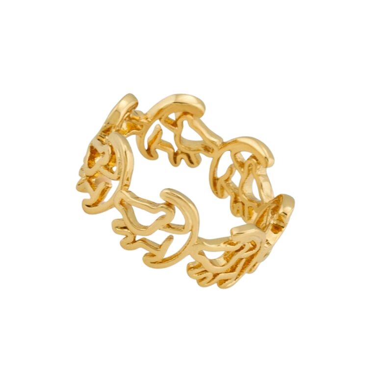 Product Disney Couture Lion King 14kt Gold-Plated Simba Outline Ring image