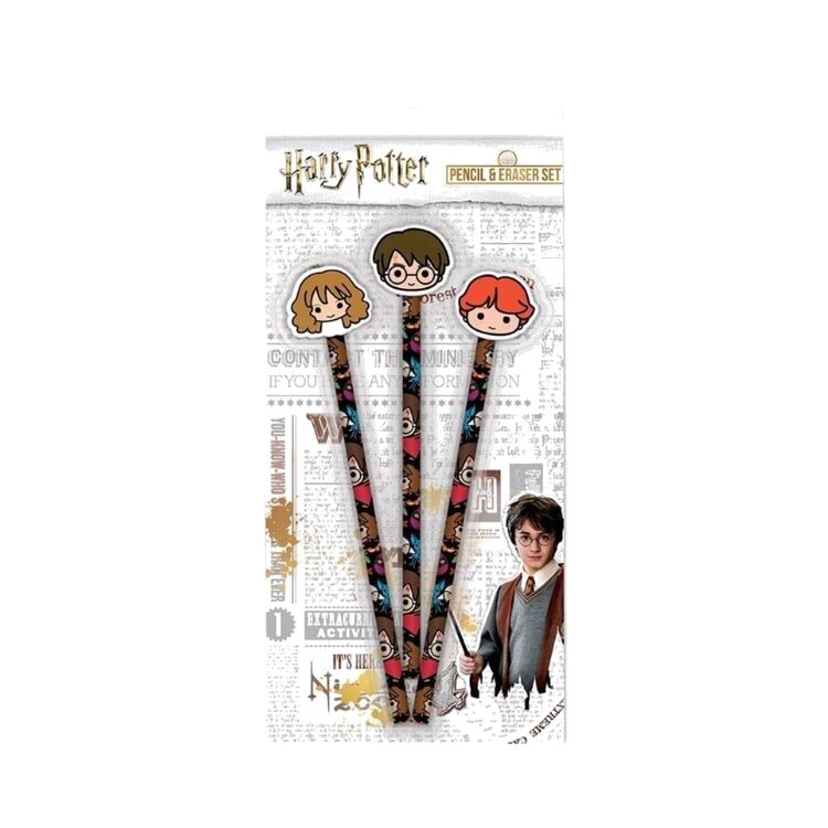 Product Harry Potter 3 Pencil and Eraser Set image