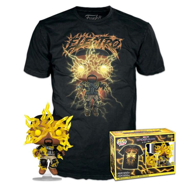 Product Φιγούρα Funko Pop! & Tee (Adult) Marvel Spider-Man No Way Home S3 Electro (Glows in the Dark) image
