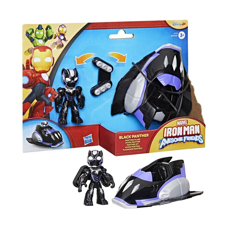 Product Hasbro Marvel: Iron Man And His Awesome Friends - Black Panther Panther Plane Vehicle (G1774) image