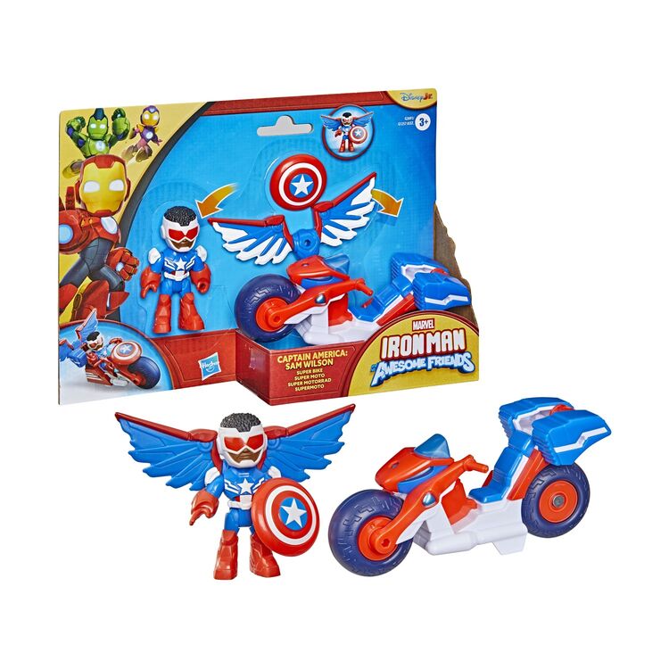 Product Hasbro Marvel: Iron Man And His Awesome Friends - Captain America:Sam Wilson Super Bike Vehicle (G2691) image