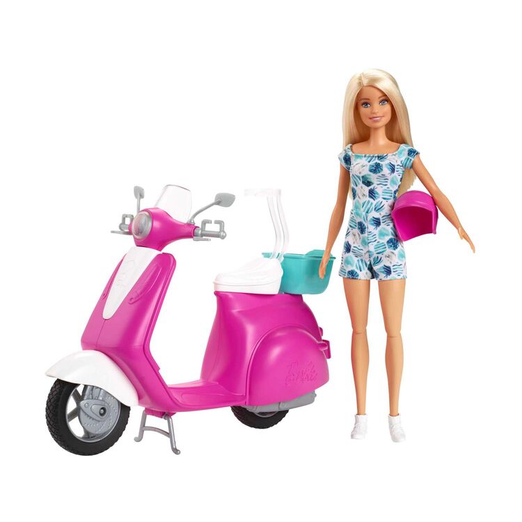 Product Mattel Barbie: Barbie Vehicles - Barbie Scooter & Doll (GBK85) image