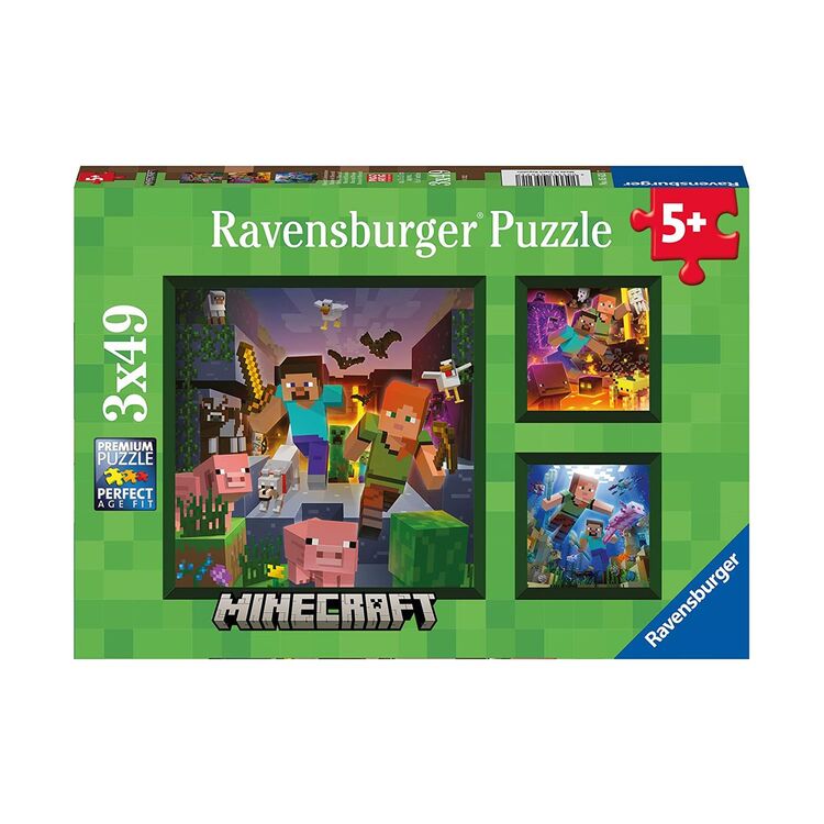 Product Παζλ Ravensburger Puzzle: Minecraft Biomes (3x49 pcs) (5621) image