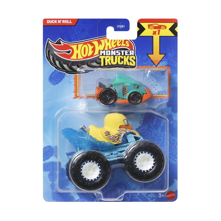 Product Mattel Hot Wheels: Monster Trucks - Duck N' Roll 2 Pack Vehicles (JCG36) image