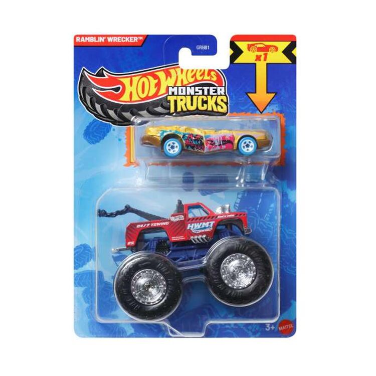 Product Mattel Hot Wheels: Monster Trucks - Ramblin' Wrecker 2 Pack Vehicles (JCG35) image