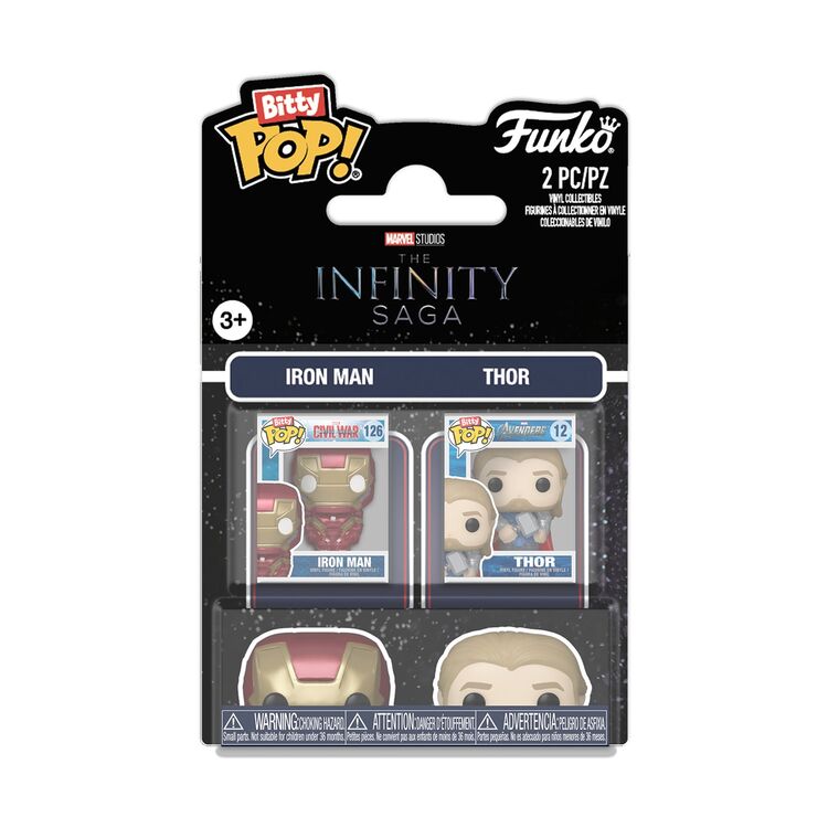 Product Funko Bitty Pop! 2-Pack Marvel: The Infinity Saga -  Iron Man  &amp; Thor Vinyl Figures image