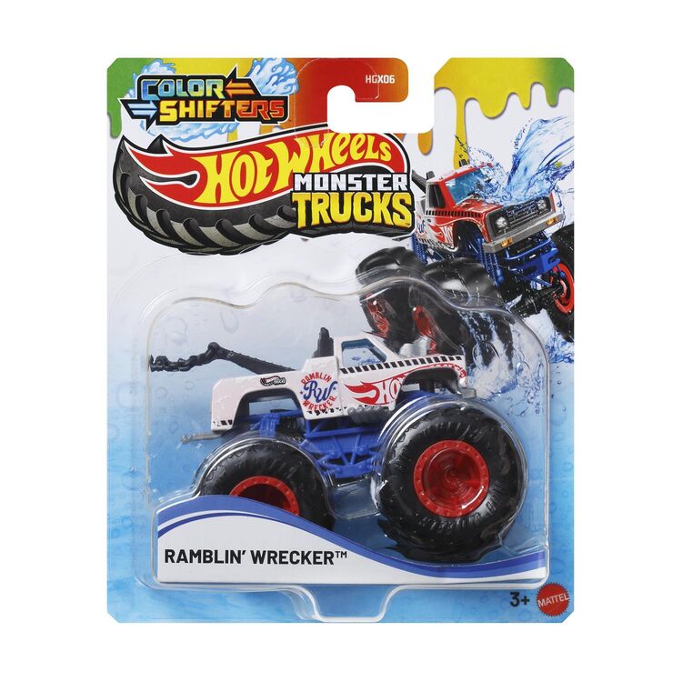 Product Mattel Hot Wheels Monster Trucks: Color Shifters - Ramblin' Wrecker Vehicle (JCH05) image
