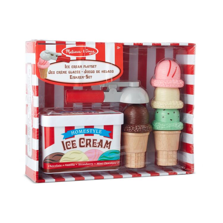 Product Melissa & Doug Pretend Play: Wood Scoop & Stack - Ice Cream Playset (6074871) image