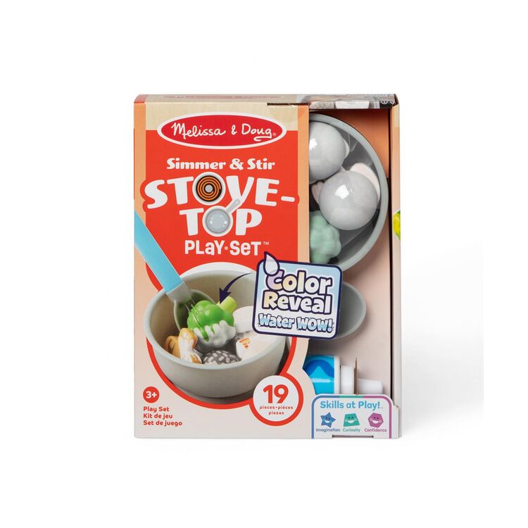 Product Melissa & Doug Pretend Play: Non-Wood Simmer & Stir Stove-Top Play Set (Color Reveal Water Wow!) (6074892) image
