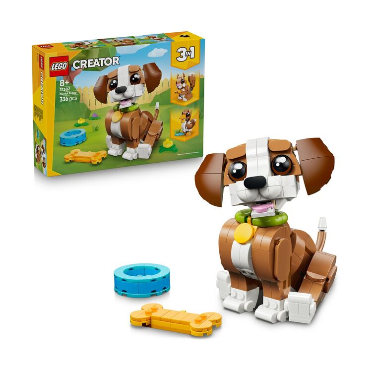 Product LEGO® Creator: Cute Animals: Playful Puppy Dog (31382) Along with an Easter Candle image