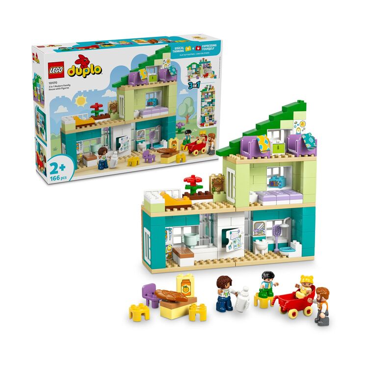Product LEGO® DUPLO® Town: 3 in 1 Modern Family House with Figures (10470) image