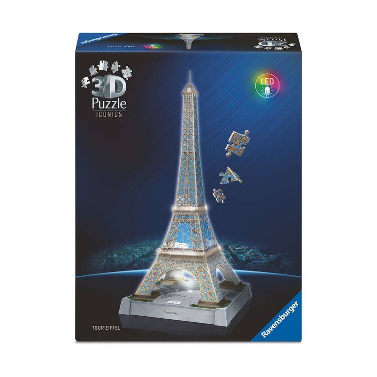Product Παζλ Ravensburger 3D Puzzle: 3D Iconics - Eiffel Tower Night Edition (216pcs) image