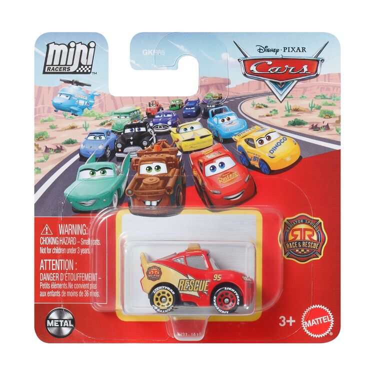 Product Mattel Disney Cars: Mini Racers Race & Rescue - Lightning McQueen Vehicle (JBH31) image