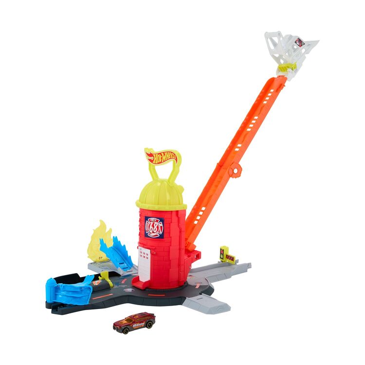 Product Mattel Hot Wheels Speed Snap: City - Super Fire Station Rescue Playset (JHL95) image