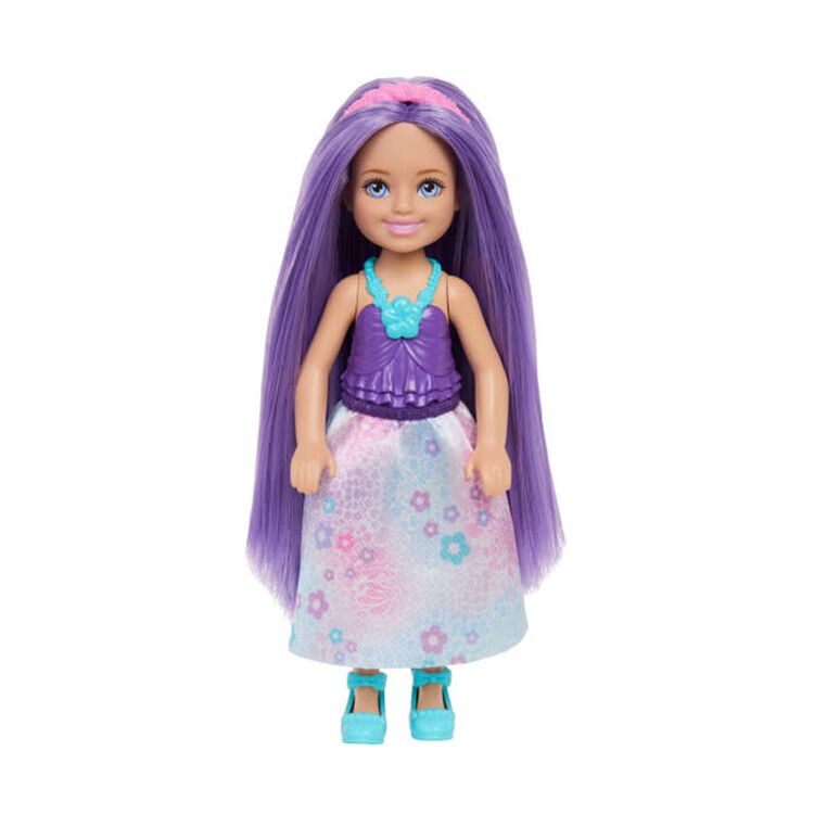 Product Mattel Barbie: Chelsea - Floral Purple Dress with Purple Hair Doll (JKH60) image
