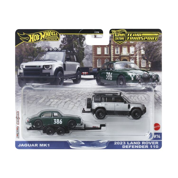 Product Mattel Hot Wheels Premium: Car Culture Team Transport – Land Rover Defender 110 Vehicle (JBM29) image